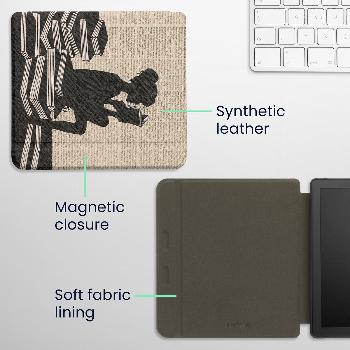 Tolino Vision 6 mit Auto-Sleep eReader Flip Case