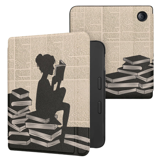 kwmobile Schutzhülle für Tolino Vision 6 Hülle - eReader Flip Case mit Auto Sleep Funktion