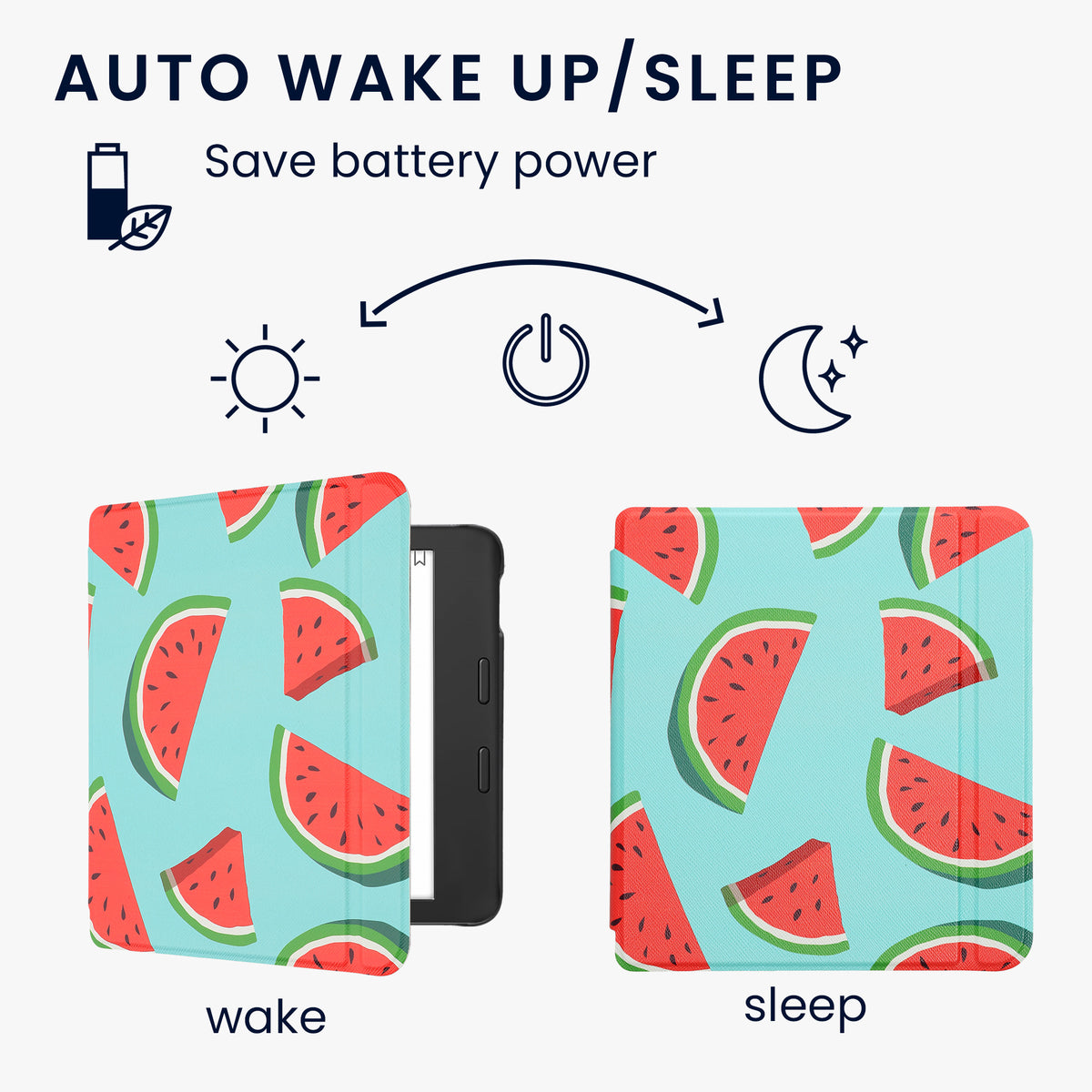 Tolino Vision 6 mit Auto-Sleep eReader Flip Case