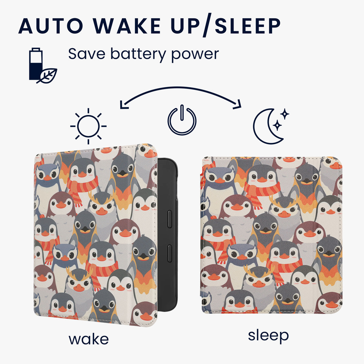 Tolino Vision 6 mit Auto-Sleep eReader Flip Case