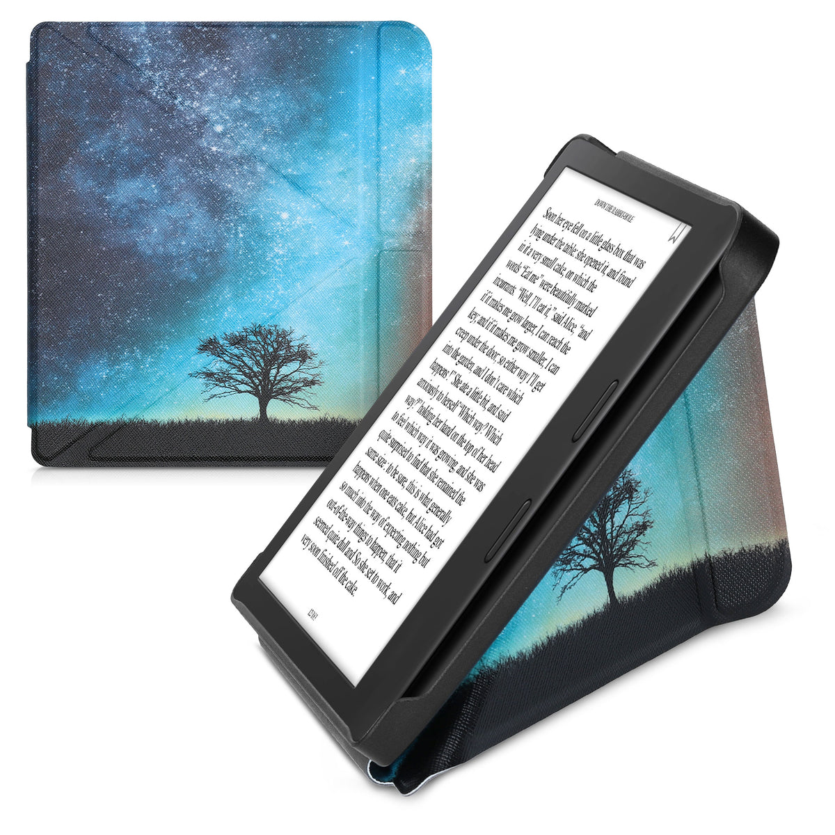 Tolino Vision 6 Kunstleder eReader Hülle Sternenhimmel Baum