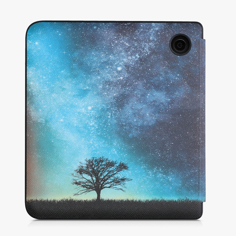 Tolino Vision 6 Kunstleder eReader Hülle Sternenhimmel Baum