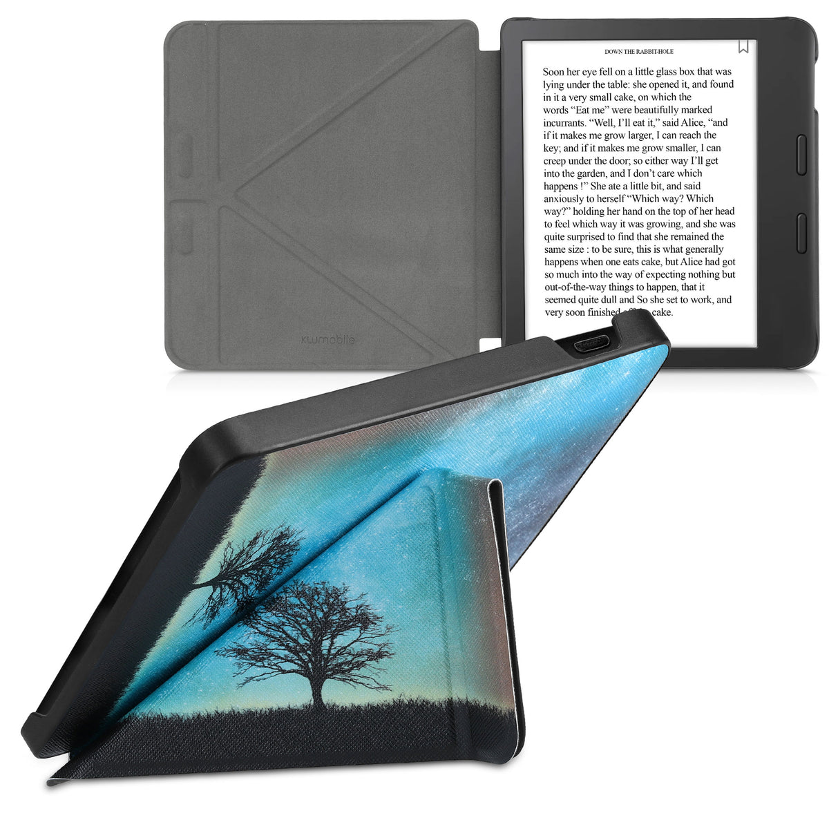 Tolino Vision 6 Kunstleder eReader Hülle Sternenhimmel Baum
