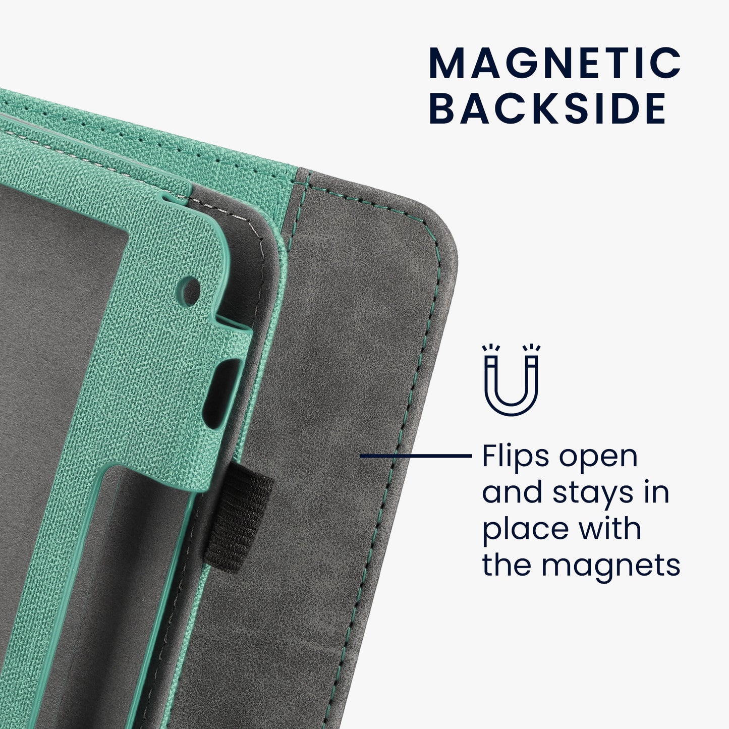 kwmobile Hülle kompatibel mit Tolino Vision 6 Hülle - Flip Case mit Handschlaufe - Kunstleder Cover