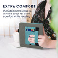 kwmobile Hülle kompatibel mit Tolino Vision 6 Hülle - Flip Case mit Handschlaufe - Kunstleder Cover