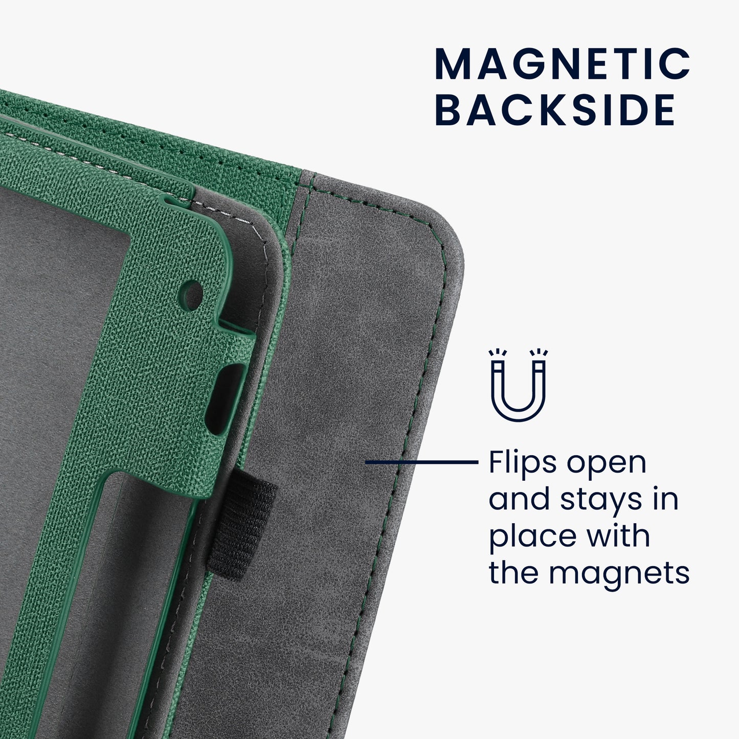 kwmobile Hülle kompatibel mit Tolino Vision 6 Hülle - Flip Case mit Handschlaufe - Kunstleder Cover