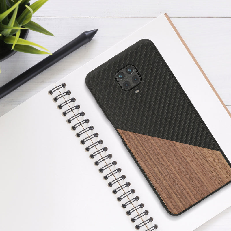 Xiaomi Redmi Note 9S / 9 Pro / 9 Pro Max Handyhülle Holz Carbon