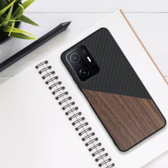 Xiaomi 11T / 11T Pro Handyhülle Holz Walnuss Carbon