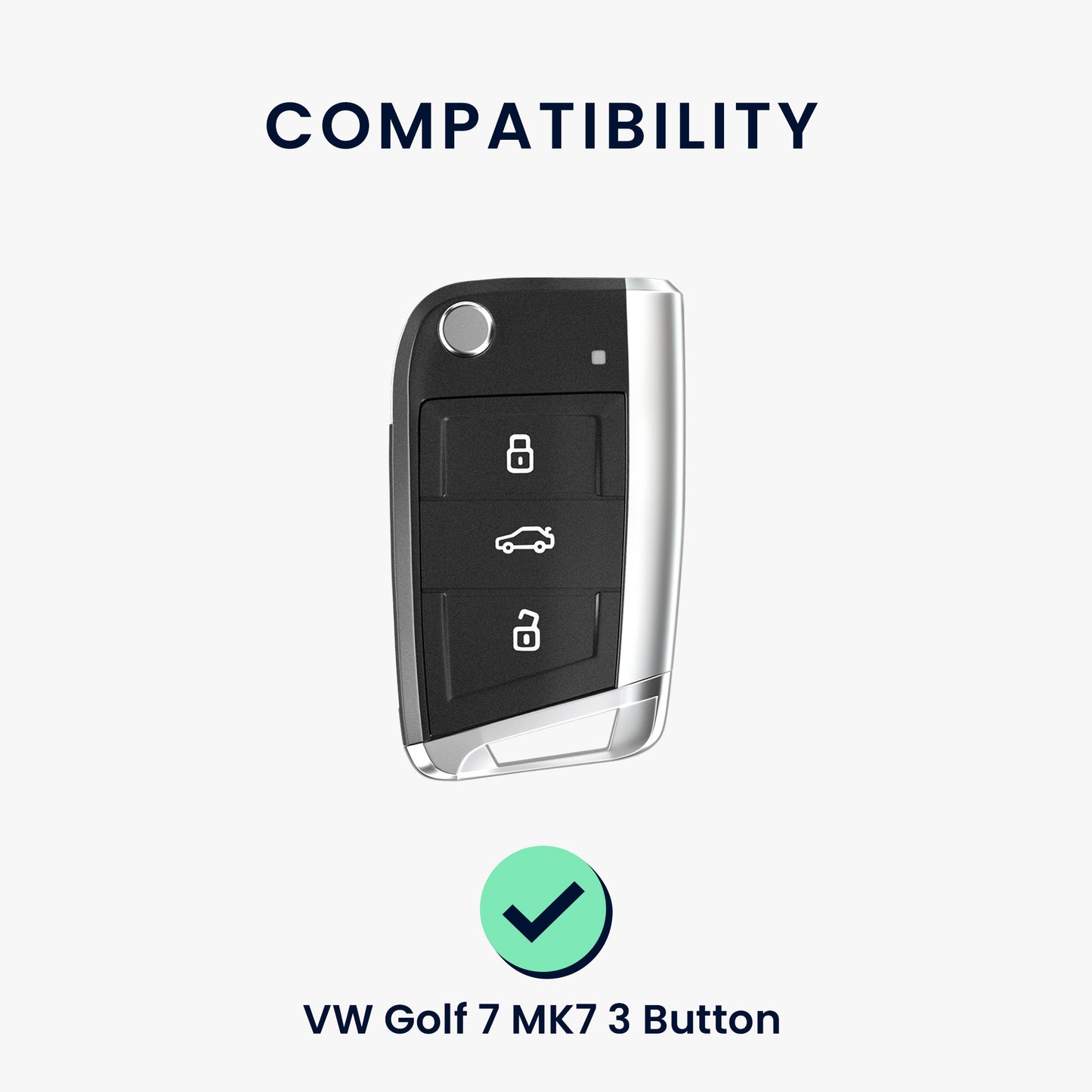 Hülle für VW Golf 7 MK7 3-Tasten Autoschlüssel