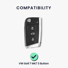VW Golf 7 MK7 3-Tasten Autoschlüssel Schlüsselhülle