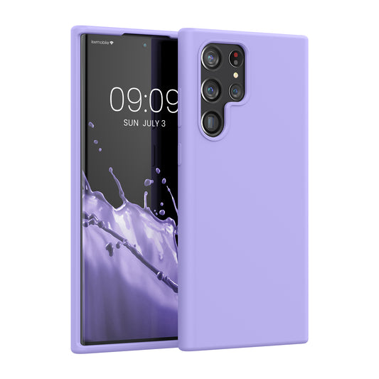 kwmobile Handyhülle für Samsung Galaxy S22 Ultra Hülle - Case Silikon - Kabelloses Laden - Schutzhülle Cover in Lavendel Lavendel  
