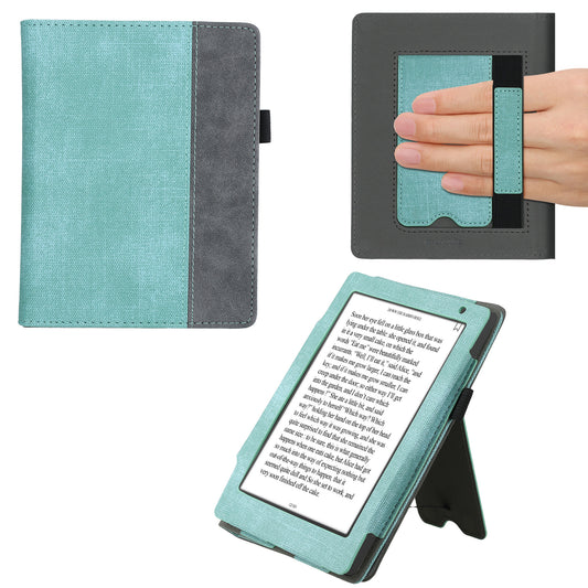 Kobo Aura H2O Edition 2 mit Handschlaufe Flip Case Zweifarbig Mint