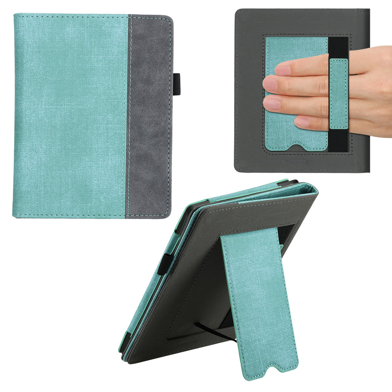 Kobo Aura H2O Edition 2 mit Handschlaufe Flip Case Zweifarbig Mint