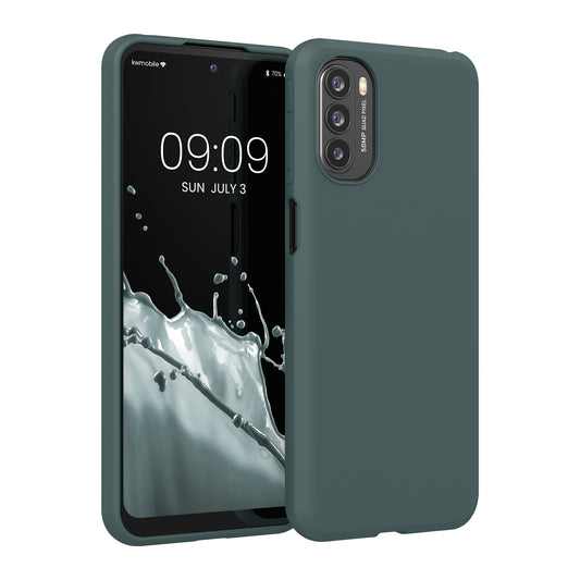 kwmobile Handyhülle für Motorola Moto G31 / Moto G41 Hülle - TPU Case - Kabelloses Laden - Schutzhülle Cover in Tannengrün Tannengrün  
