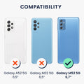 Gummierte Silikon Hülle für Samsung Galaxy M52 5G in Weiß matt