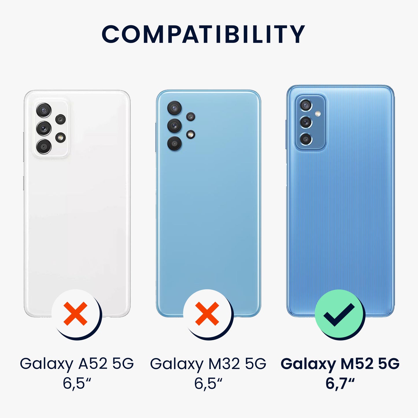Gummierte Silikon Hülle für Samsung Galaxy M52 5G in Weiß matt