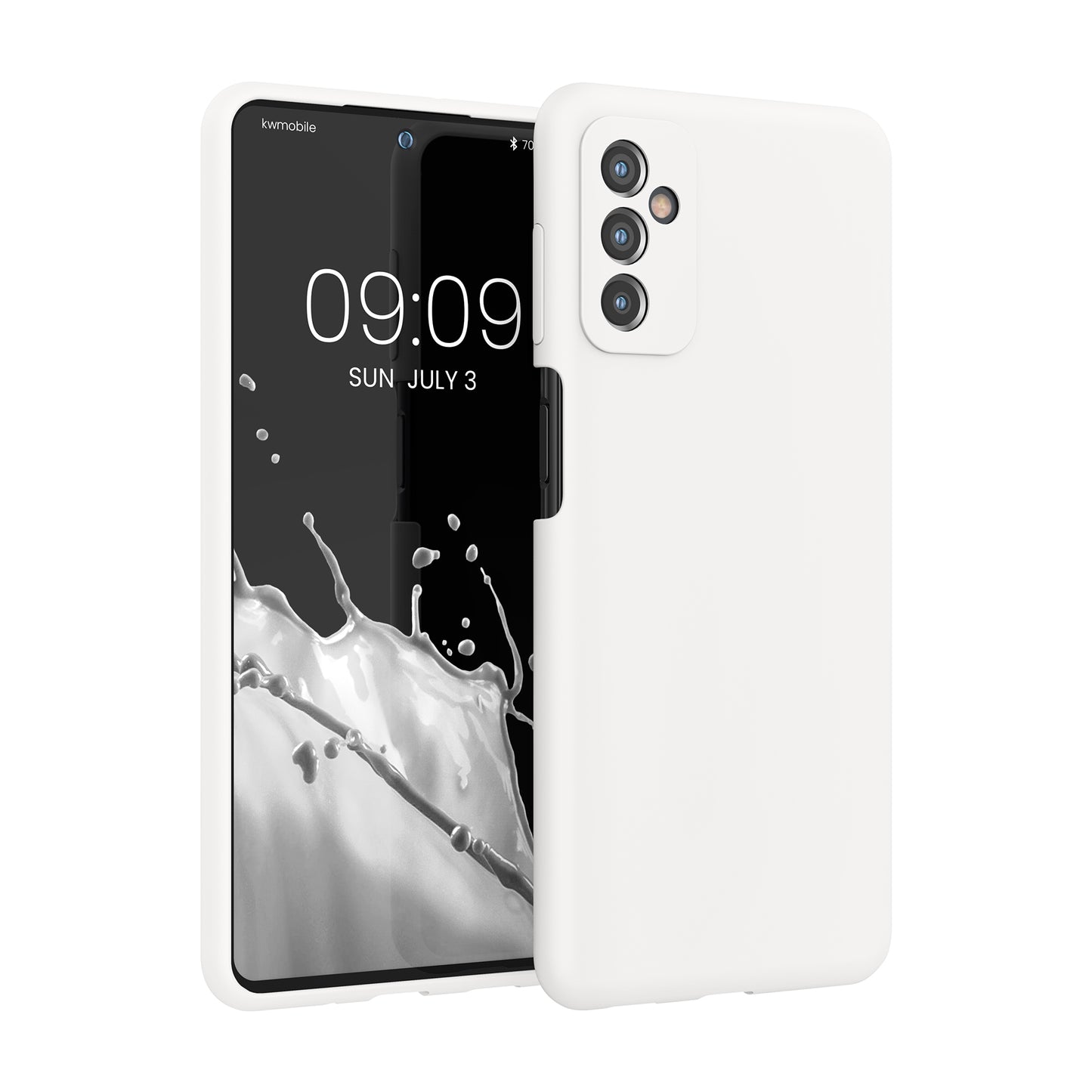 Gummierte Silikon Hülle für Samsung Galaxy M52 5G in Weiß matt