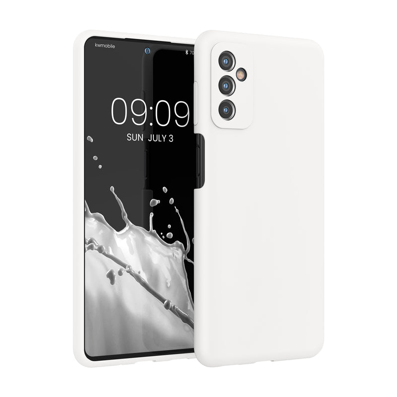 Gummierte Silikon Hülle für Samsung Galaxy M52 5G in Weiß matt