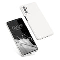 Gummierte Silikon Hülle für Samsung Galaxy M52 5G in Weiß matt