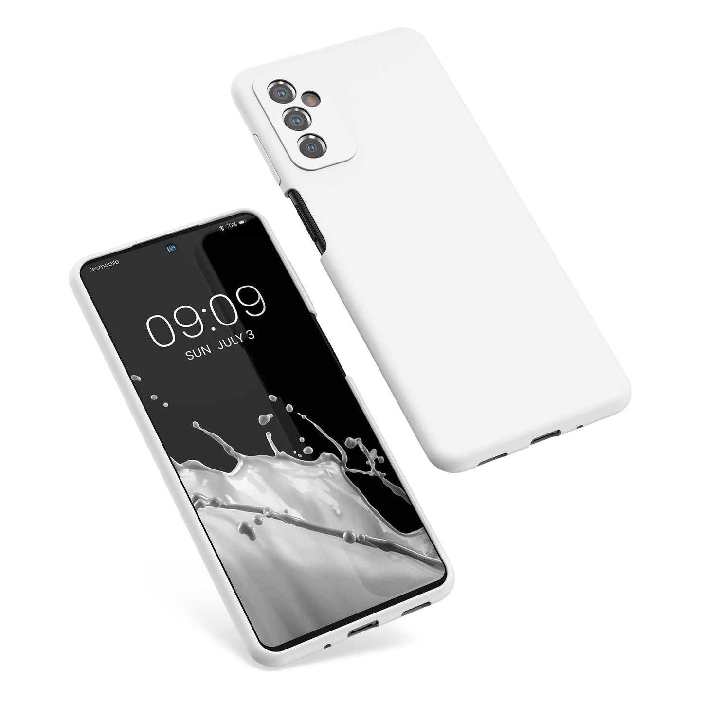 Gummierte Silikon Hülle für Samsung Galaxy M52 5G in Weiß matt