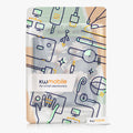 Tolino Vision 6 mit Handschlaufe Flip Case Magnolien Grau