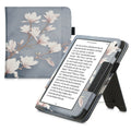 Tolino Vision 6 mit Handschlaufe Flip Case Magnolien Grau