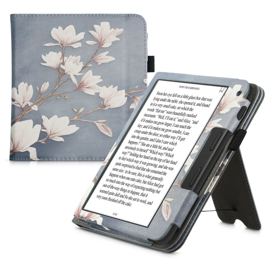 kwmobile Flip Cover kompatibel mit Tolino Vision 6 - Hülle mit Handschlaufe