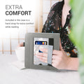 Tolino Vision 6 mit Handschlaufe Flip Case Magnolien Grau