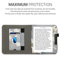 Kobo Libra 2 mit Handschlaufe Flip Case Magnolien Grau