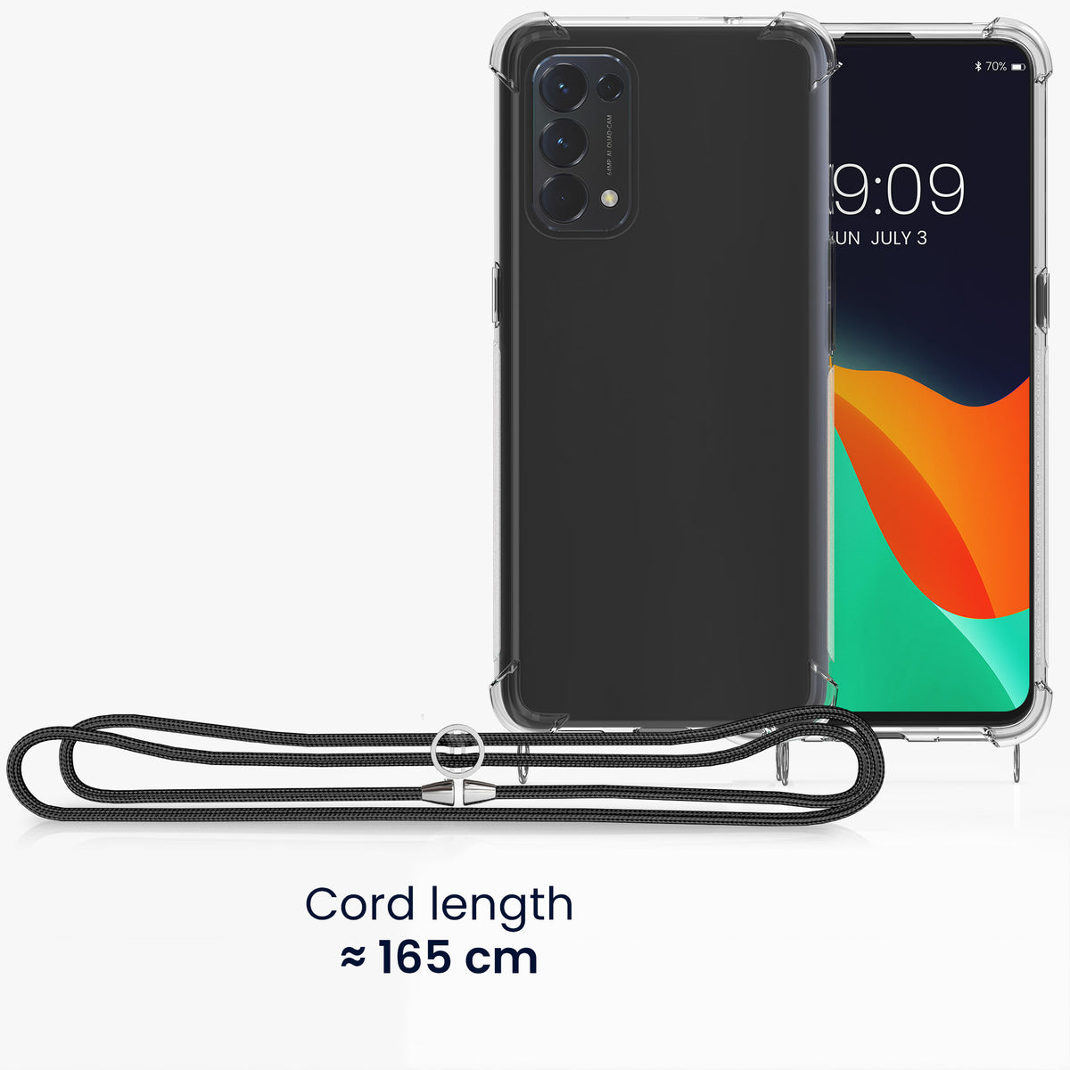 Oppo Find X3 Lite Silikon Handykette Transparent