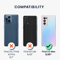kwmobile Necklace Case kompatibel mit Oppo Find X3 Neo Hülle - Silikon Cover mit Handykette - Band Handyhülle Schwarz