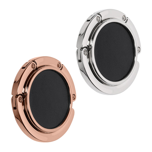 kwmobile 2x Tisch Handtaschenhalter Haken - Faltbare Antirutsch Taschenhaken Halterung Handtaschen Rosegold  [dsg06]