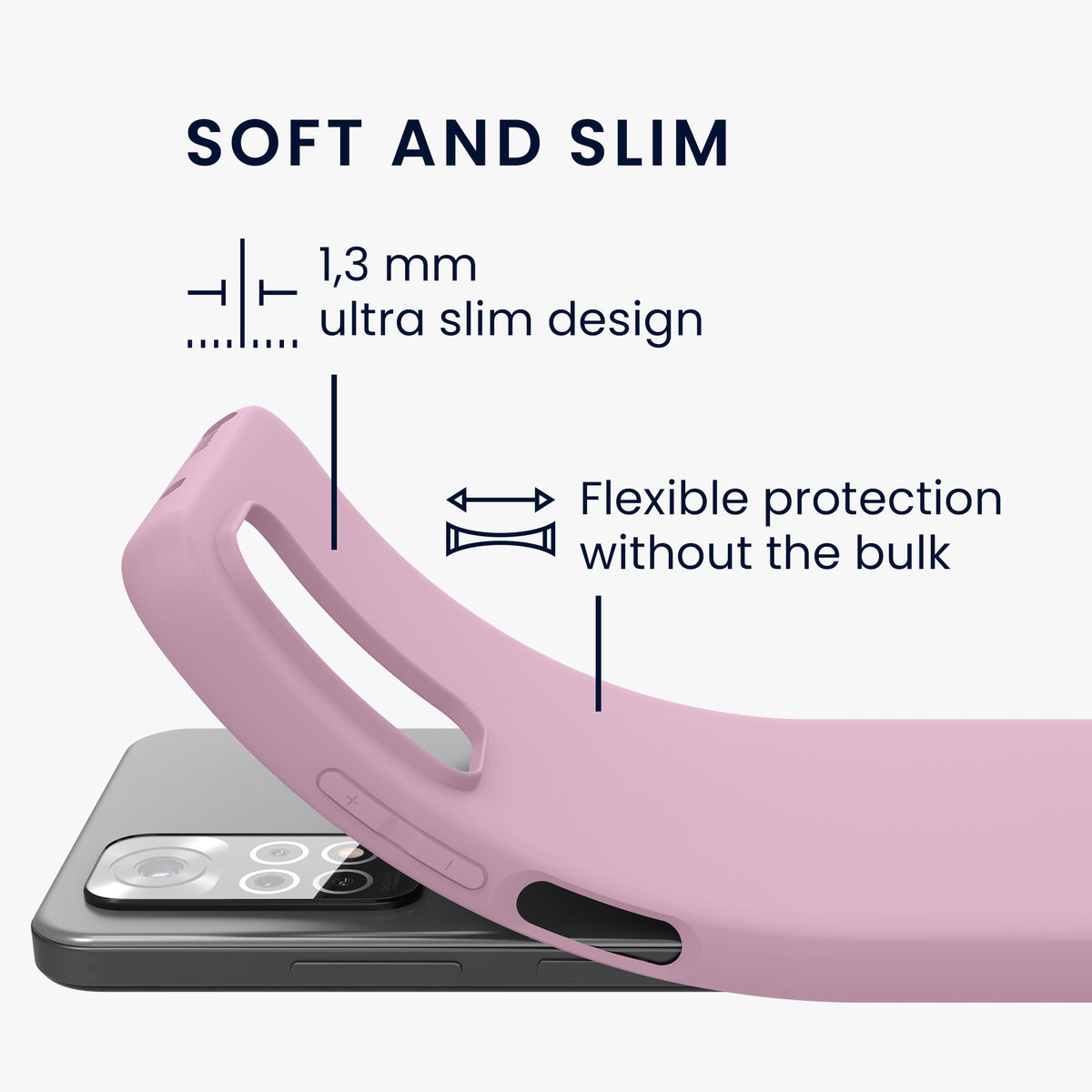 kwmobile Handyhülle für Xiaomi Redmi Note 11 / Note 11S - Kabelloses Laden - Schutzhülle Cover