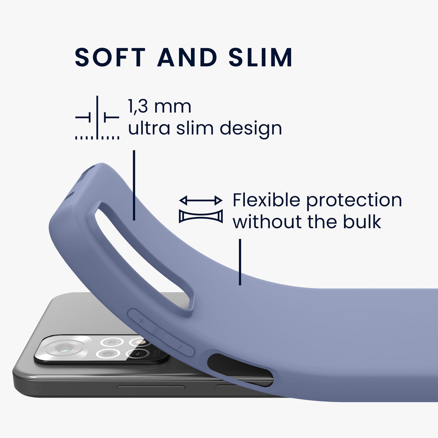 kwmobile Handyhülle für Xiaomi Redmi Note 11 / Note 11S - Kabelloses Laden - Schutzhülle Cover