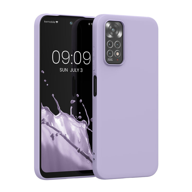 kwmobile Handyhülle für Xiaomi Redmi Note 11 / Note 11S Hülle - TPU Case - Kabelloses Laden - Schutzhülle Cover in Pastell Lavendel Pastell Lavendel  