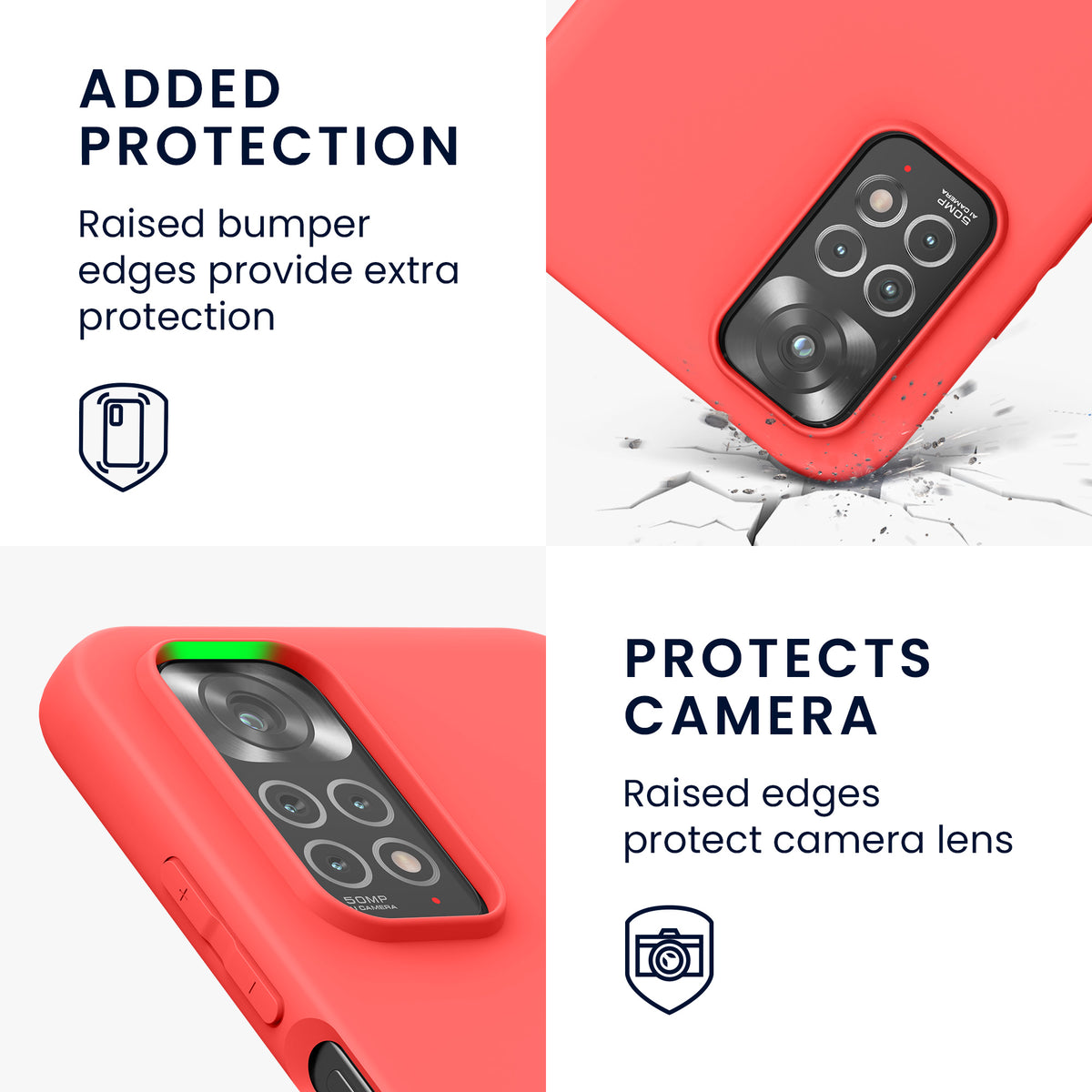 kwmobile Handyhülle für Xiaomi Redmi Note 11 / Note 11S - Kabelloses Laden - Schutzhülle Cover