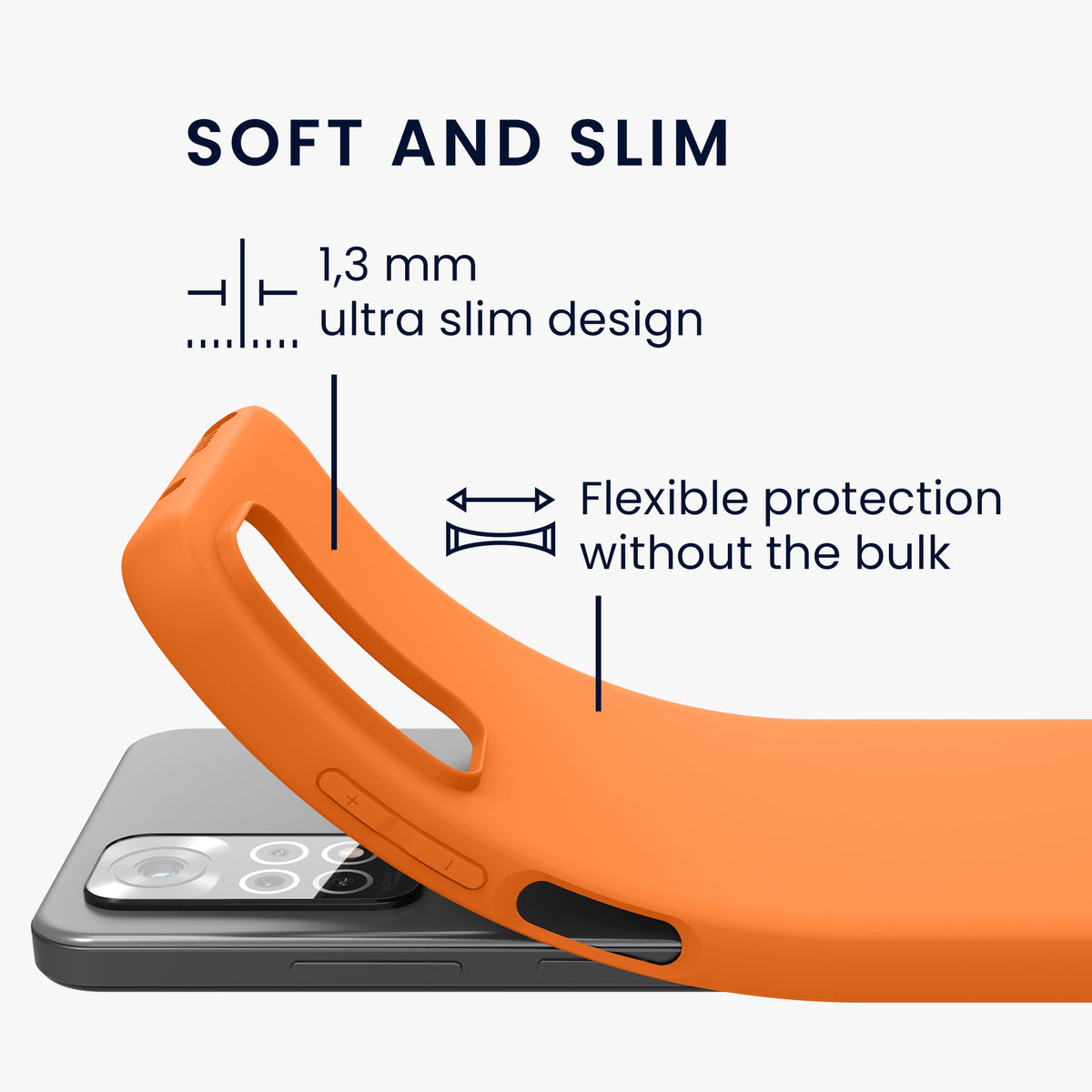 kwmobile Handyhülle für Xiaomi Redmi Note 11 / Note 11S - Kabelloses Laden - Schutzhülle Cover