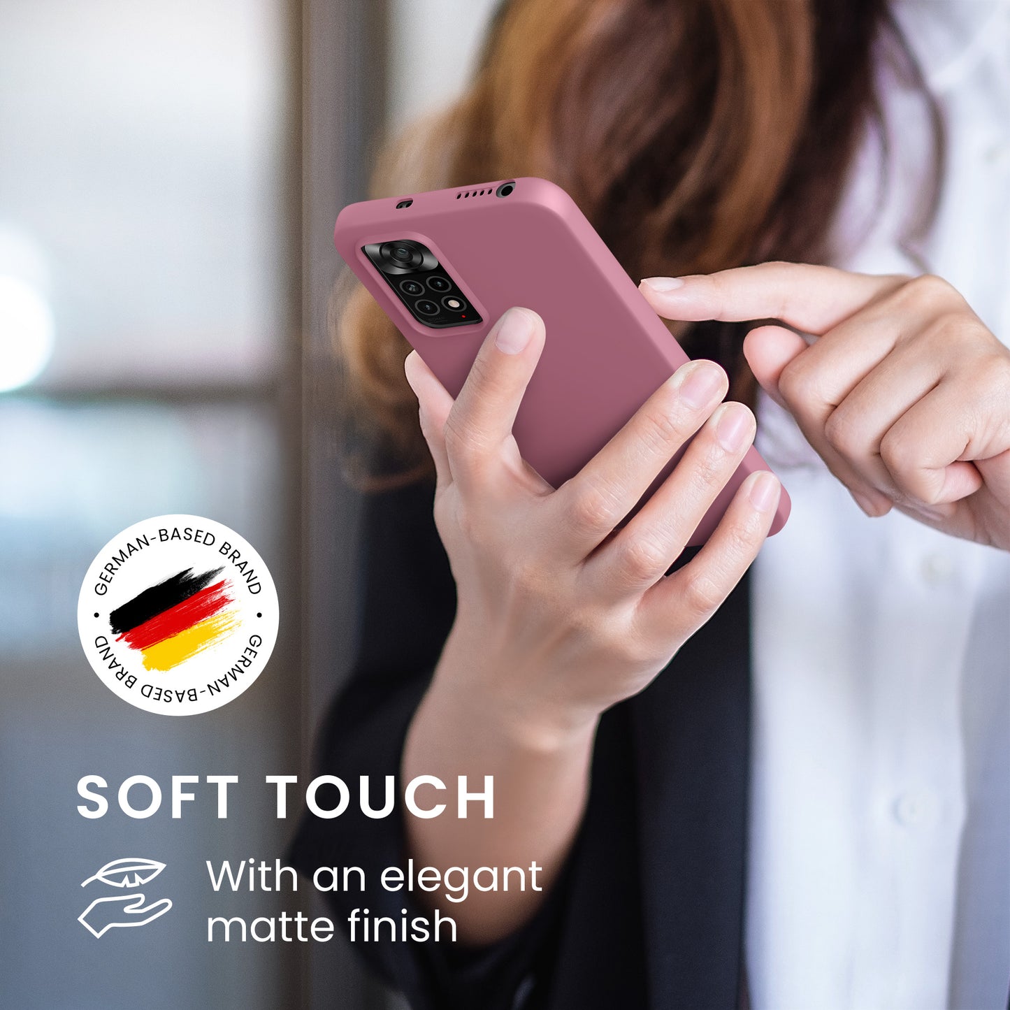 kwmobile Handyhülle für Xiaomi Redmi Note 11 / Note 11S - Kabelloses Laden - Schutzhülle Cover