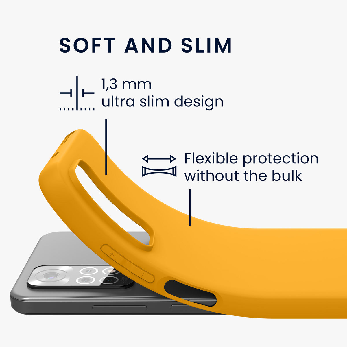 kwmobile Handyhülle für Xiaomi Redmi Note 11 / Note 11S - Kabelloses Laden - Schutzhülle Cover