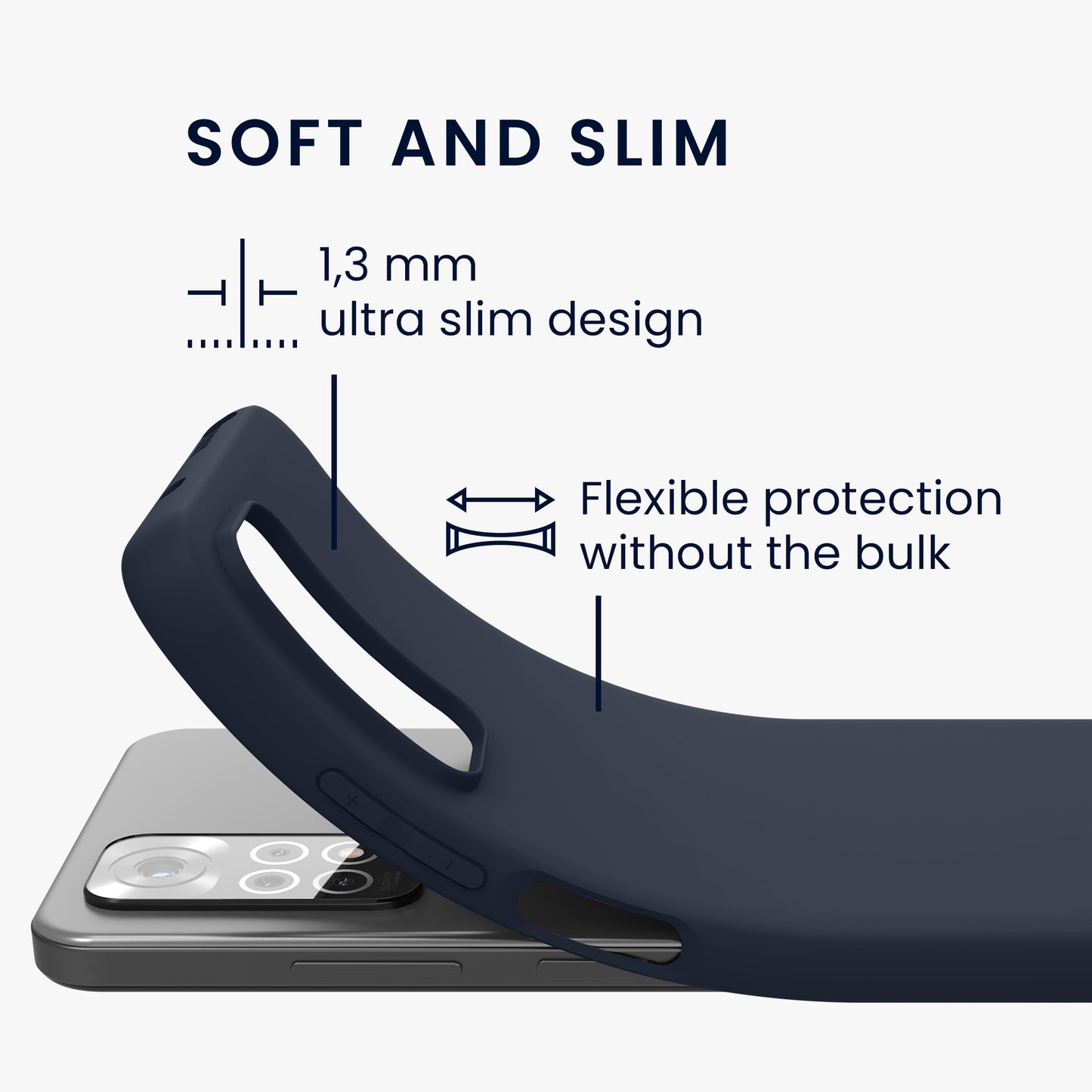 kwmobile Handyhülle für Xiaomi Redmi Note 11 / Note 11S - Kabelloses Laden - Schutzhülle Cover