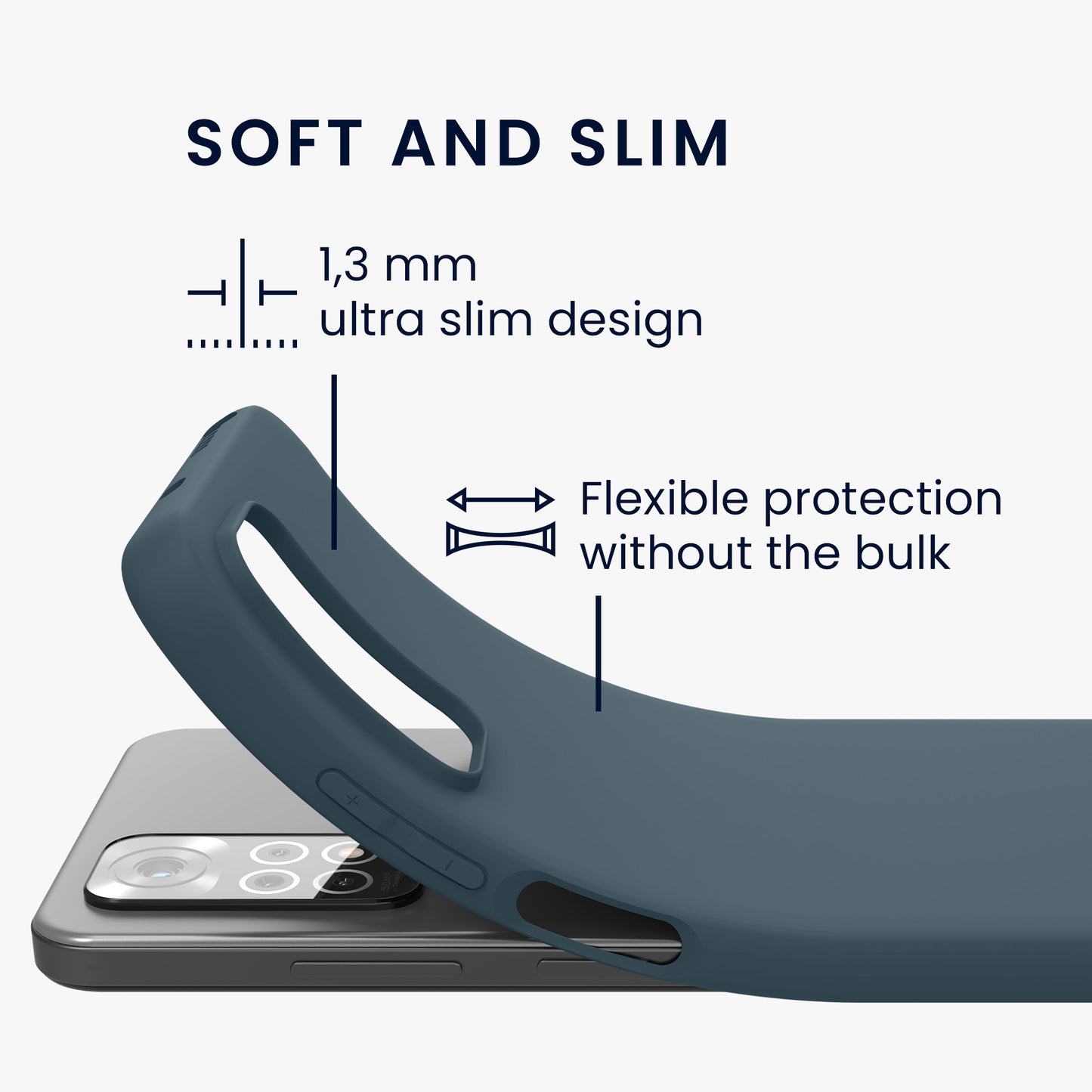 kwmobile Handyhülle für Xiaomi Redmi Note 11 / Note 11S - Kabelloses Laden - Schutzhülle Cover