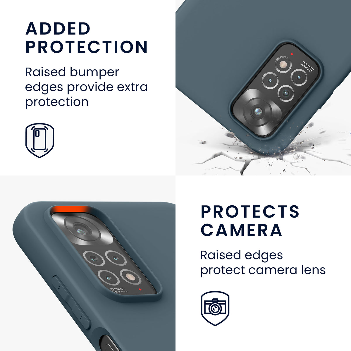 kwmobile Handyhülle für Xiaomi Redmi Note 11 / Note 11S - Kabelloses Laden - Schutzhülle Cover