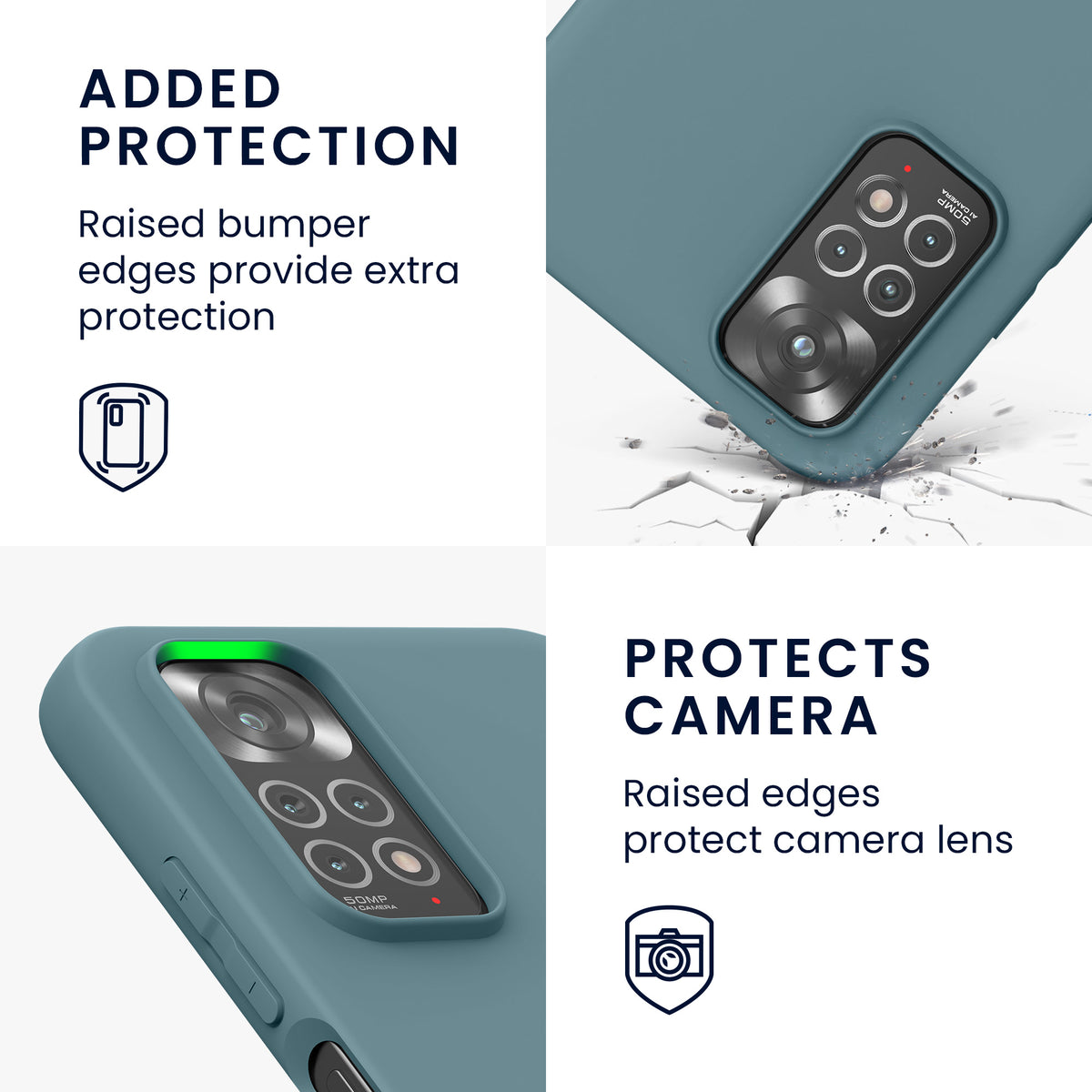 kwmobile Handyhülle für Xiaomi Redmi Note 11 / Note 11S - Kabelloses Laden - Schutzhülle Cover