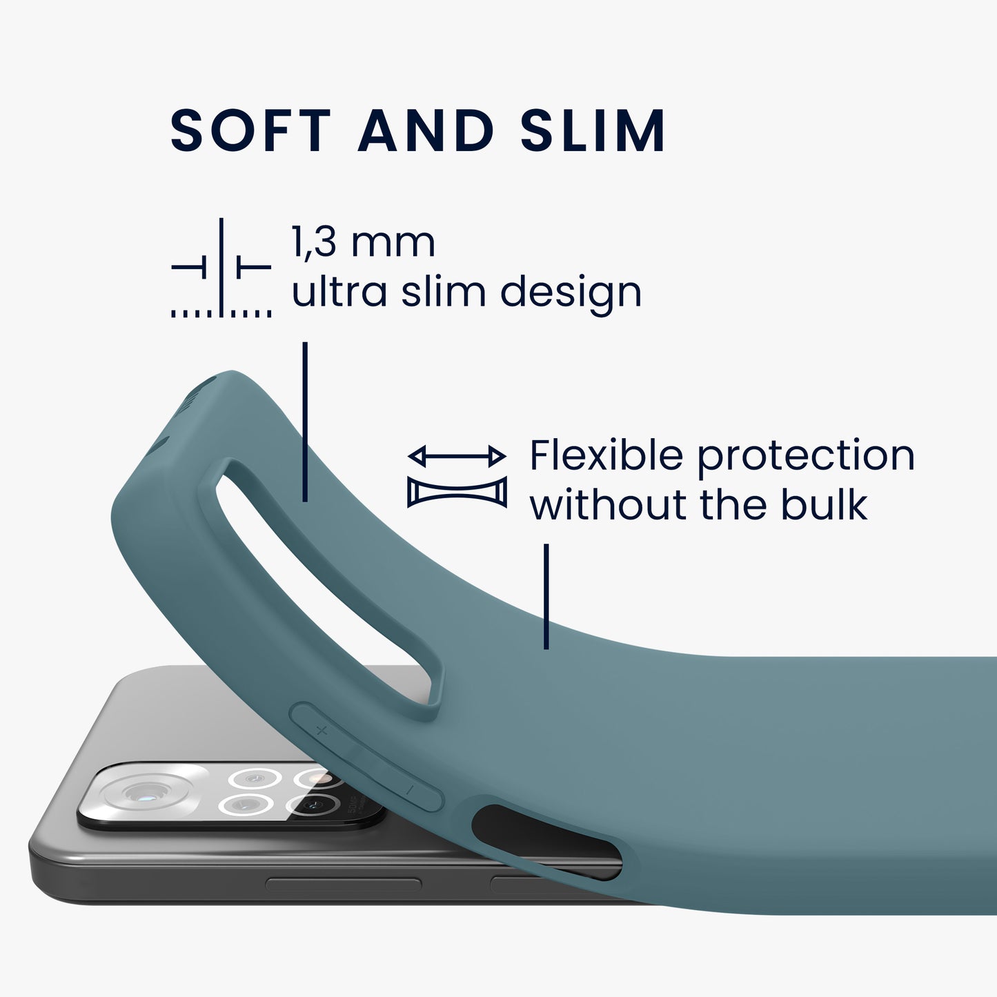 kwmobile Handyhülle für Xiaomi Redmi Note 11 / Note 11S - Kabelloses Laden - Schutzhülle Cover