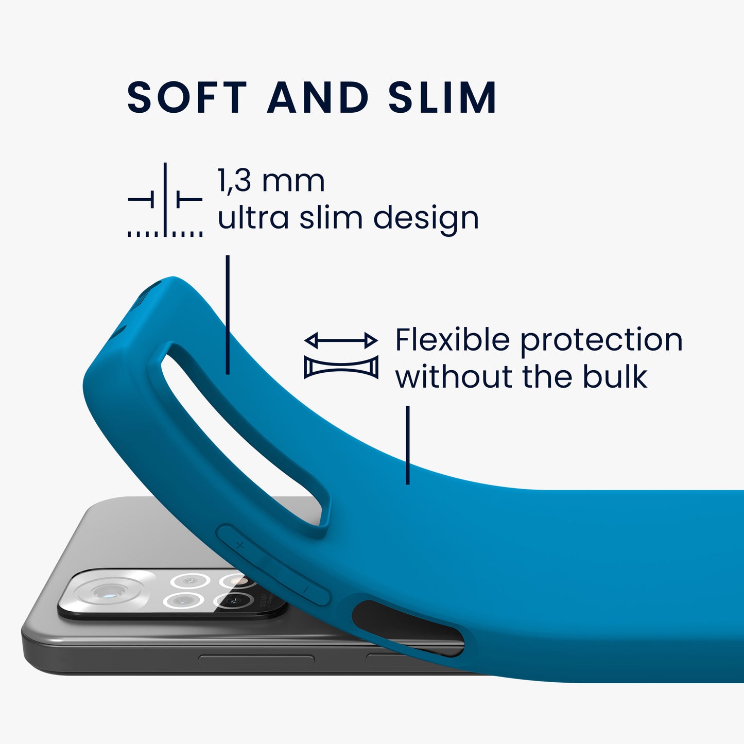 kwmobile Handyhülle für Xiaomi Redmi Note 11 / Note 11S - Kabelloses Laden - Schutzhülle Cover