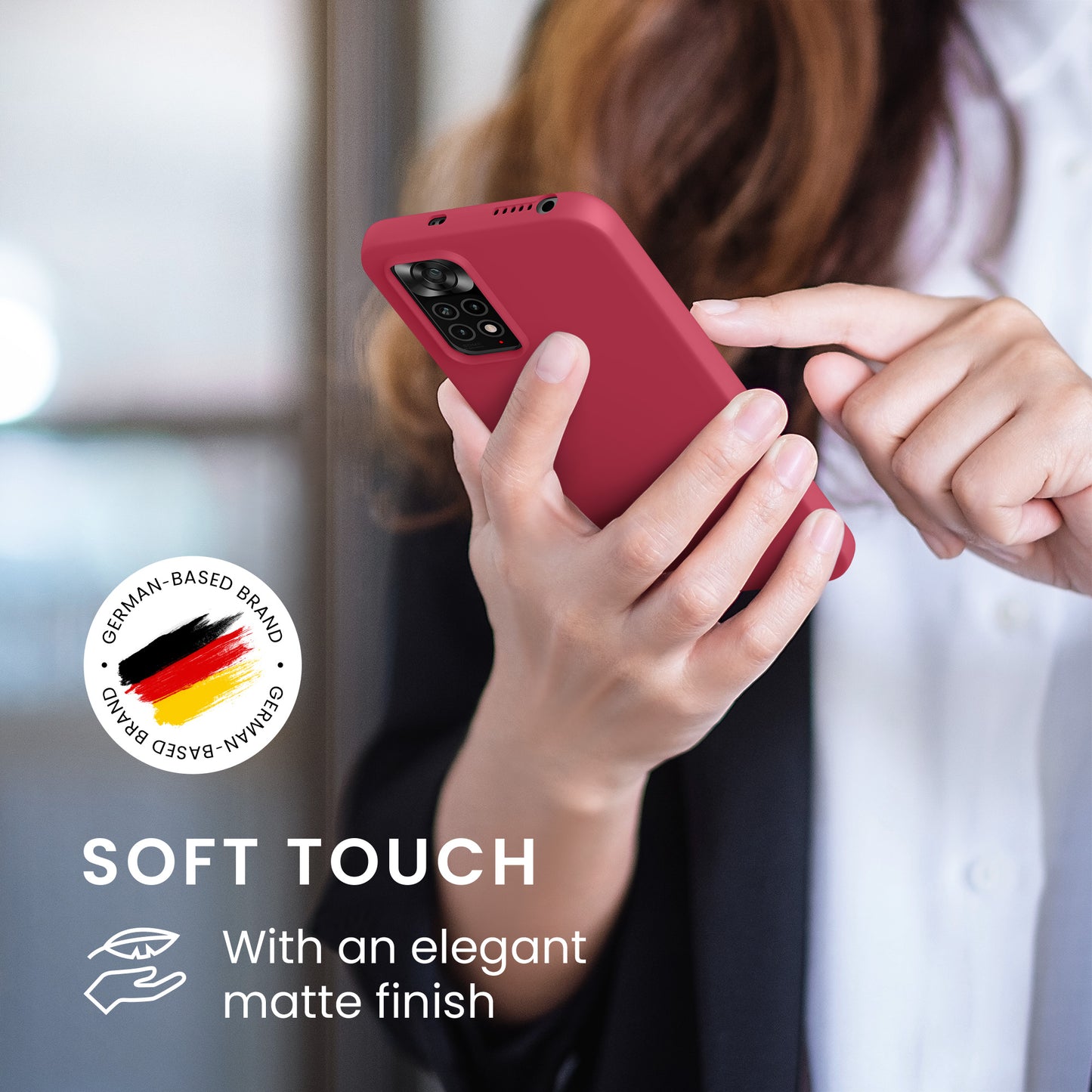 kwmobile Handyhülle für Xiaomi Redmi Note 11 / Note 11S - Kabelloses Laden - Schutzhülle Cover