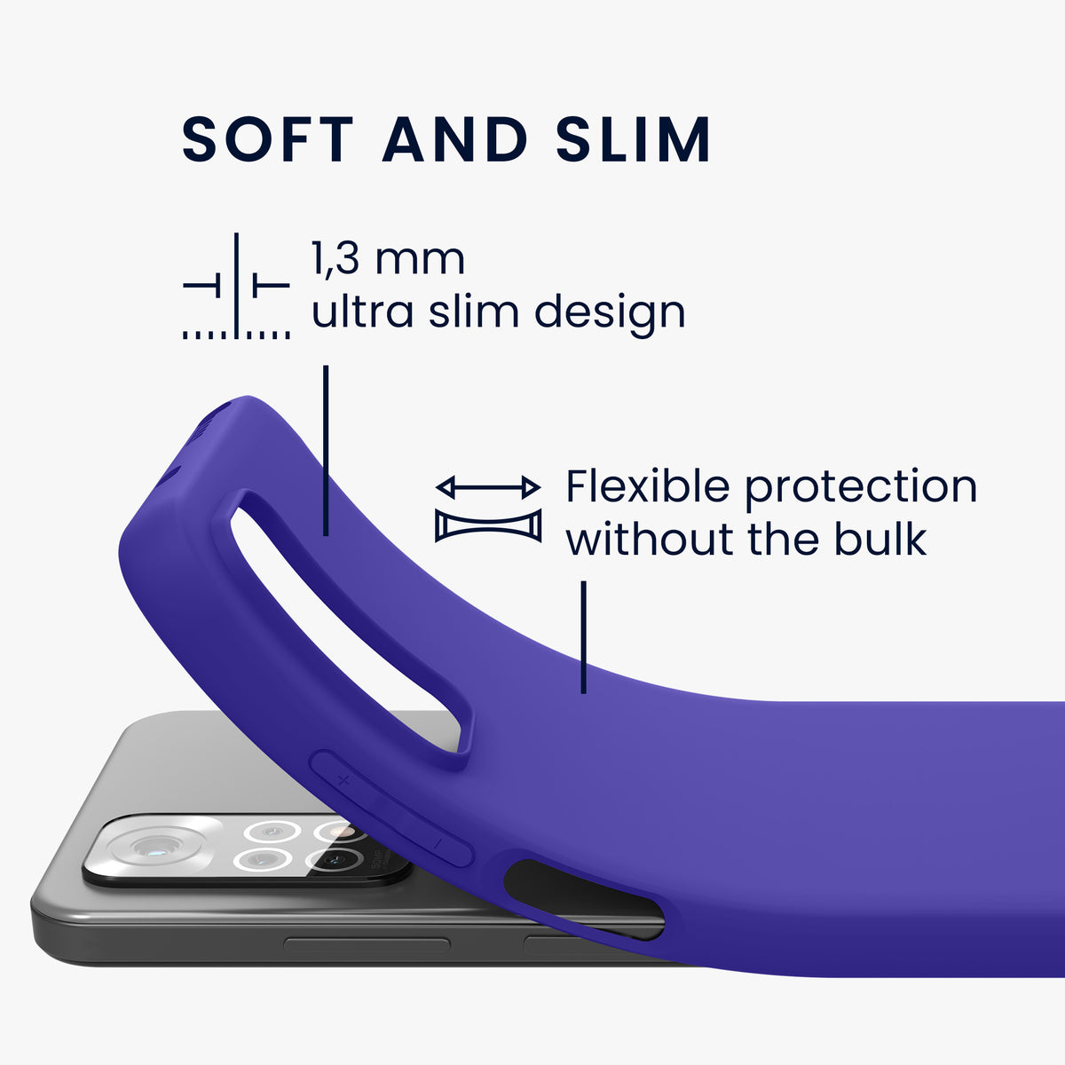 kwmobile Handyhülle für Xiaomi Redmi Note 11 / Note 11S - Kabelloses Laden - Schutzhülle Cover