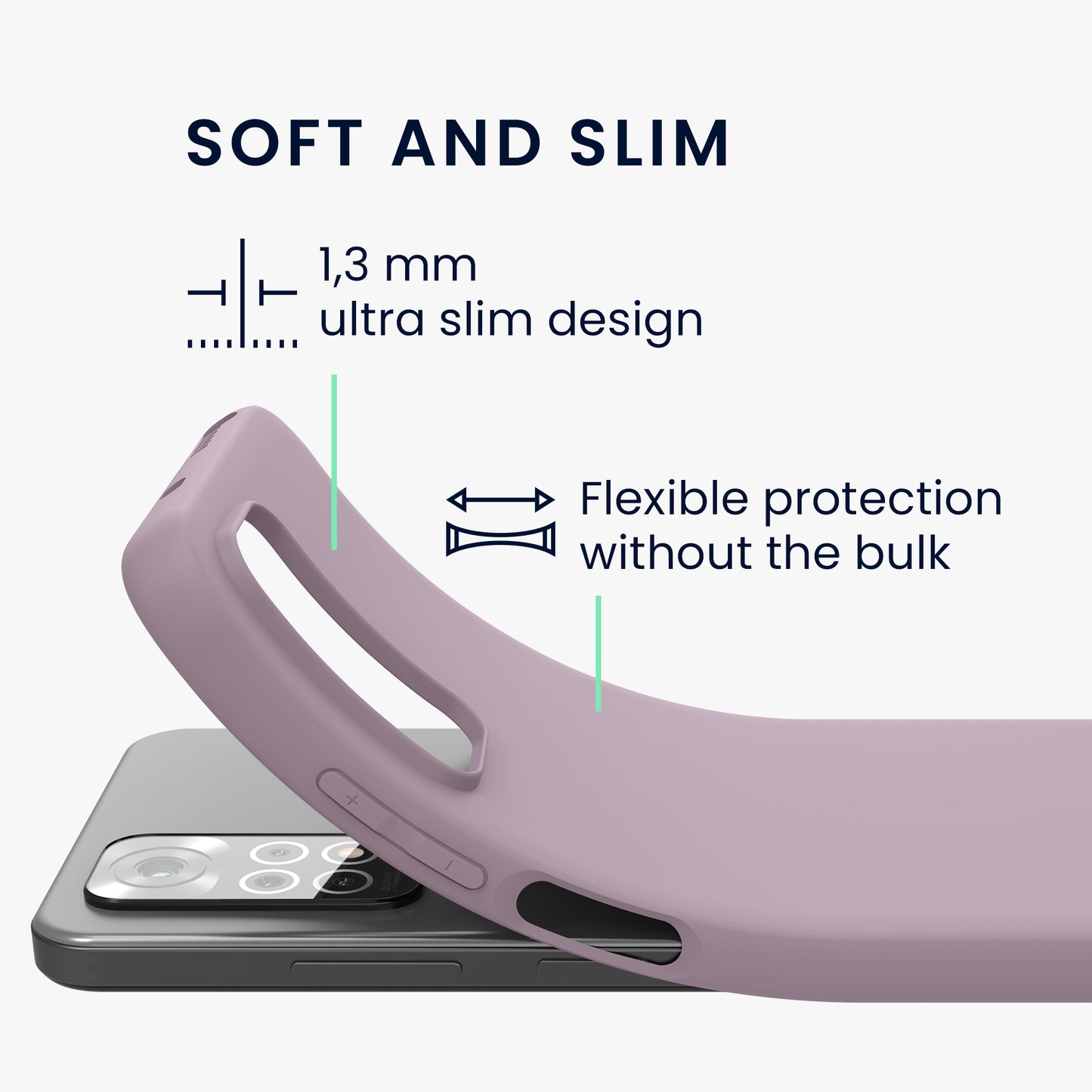 kwmobile Handyhülle für Xiaomi Redmi Note 11 / Note 11S - Kabelloses Laden - Schutzhülle Cover