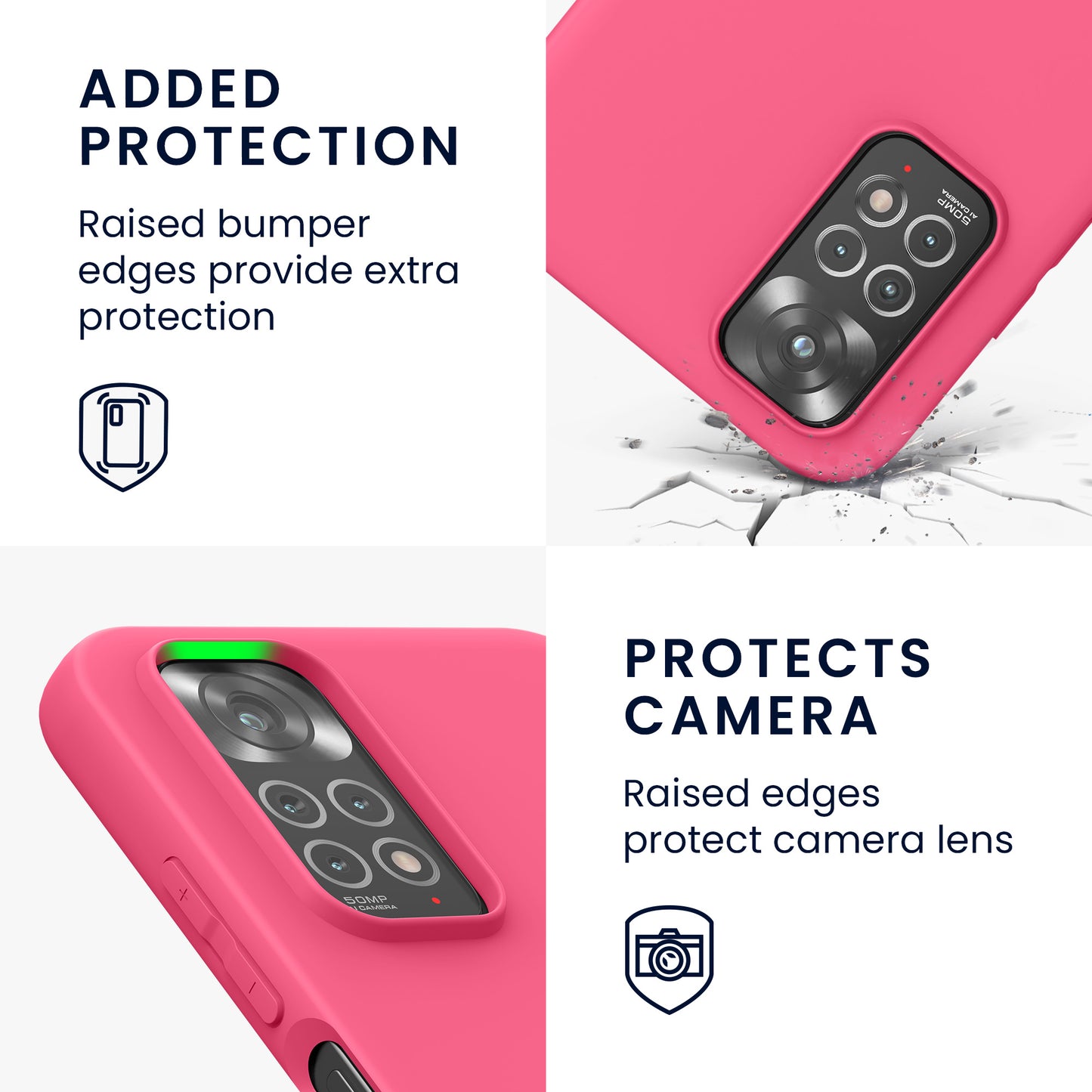 kwmobile Handyhülle für Xiaomi Redmi Note 11 / Note 11S - Kabelloses Laden - Schutzhülle Cover