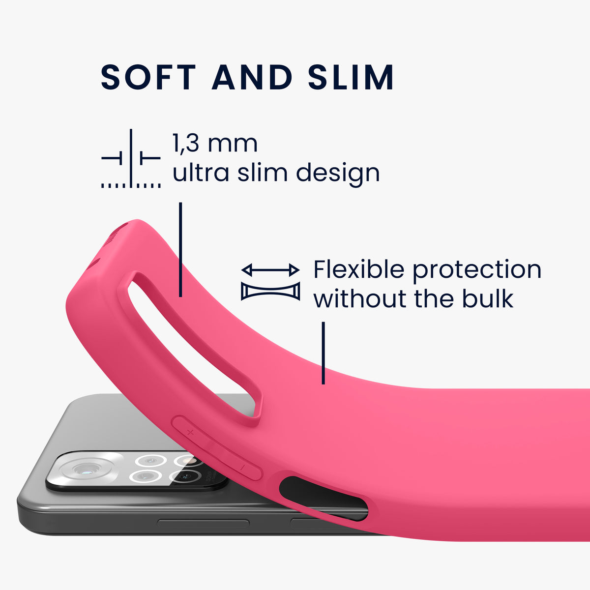 kwmobile Handyhülle für Xiaomi Redmi Note 11 / Note 11S - Kabelloses Laden - Schutzhülle Cover